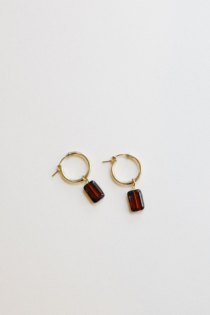 Amber Drop Earrings