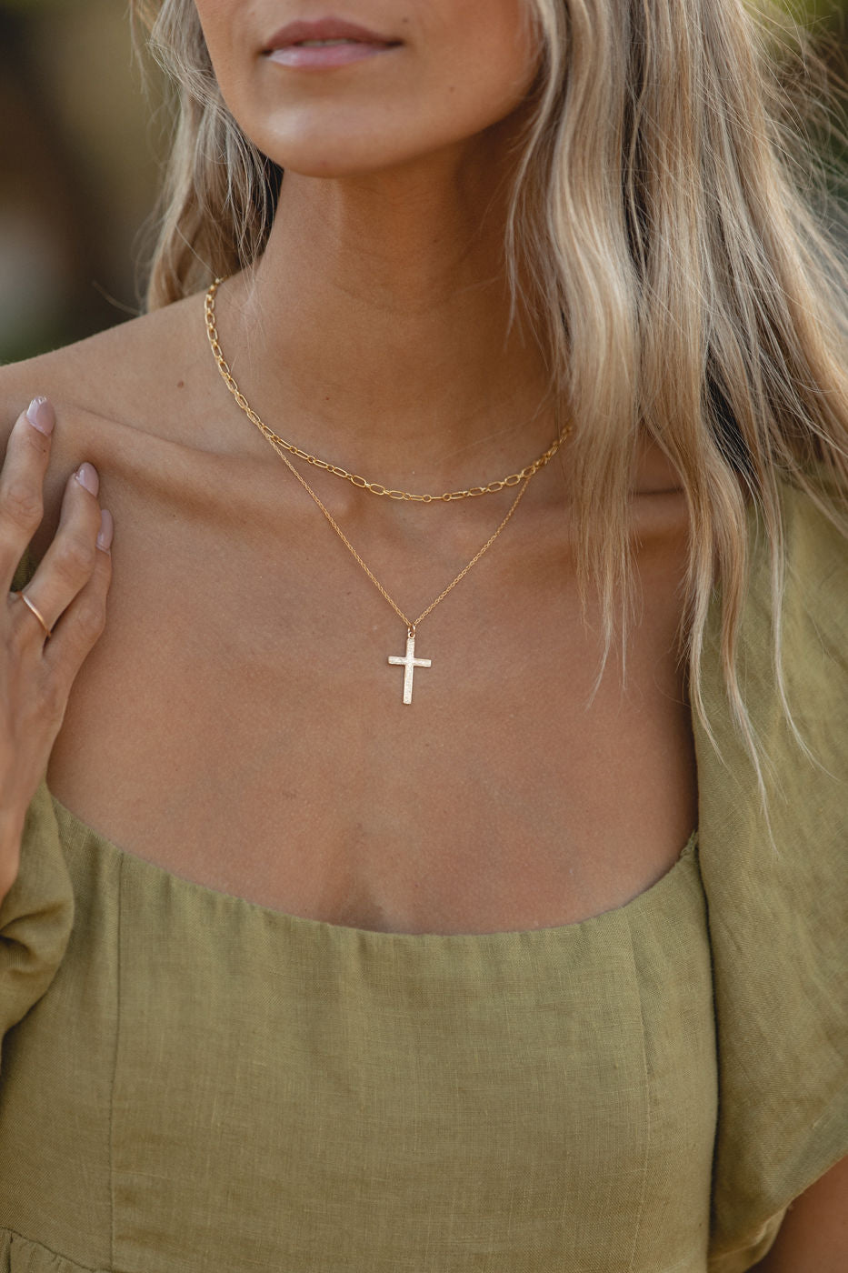 Chloe Cross Necklace – Our Spare Change
