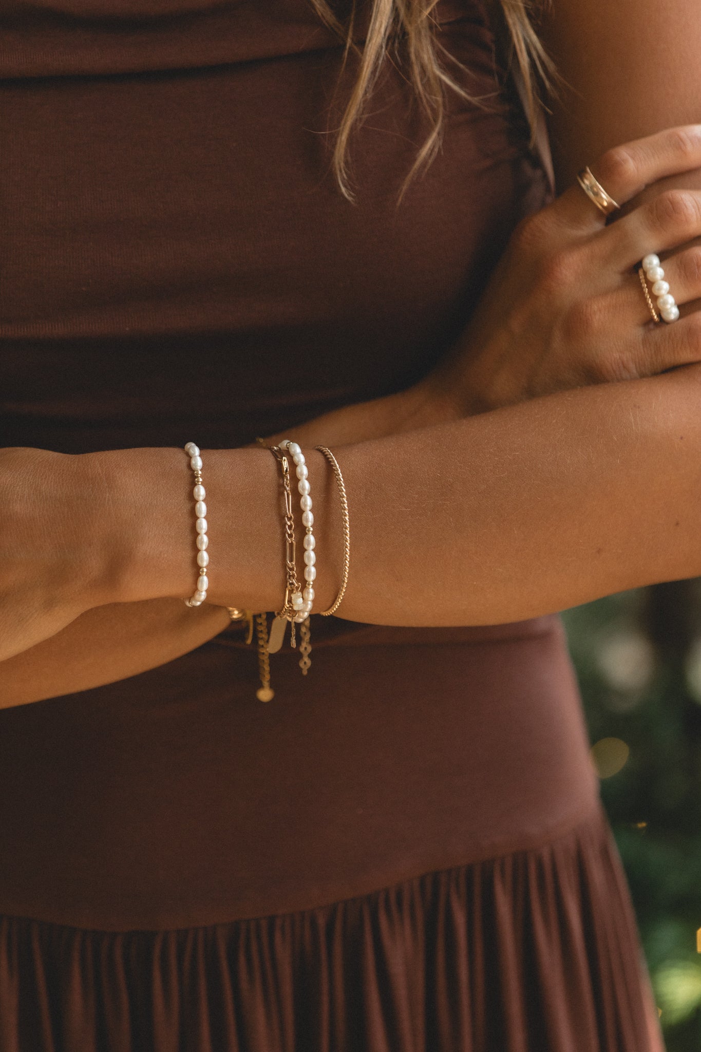 Golden Hour Pearl Bracelet, Our Spare Change