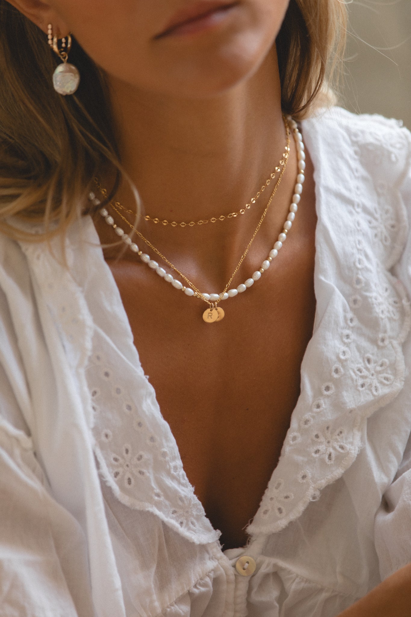 Golden Hour Pearl Necklace